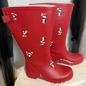 Torrid Red Cartoon Print Rain Boots